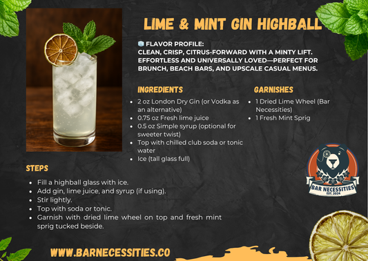 Lime & Mint Gin Highball (Clean, Crisp & Citrus-Forward)