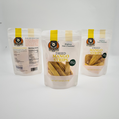 Sweetened dried mango slices with chewy texture for plating, charcuterie, and baking