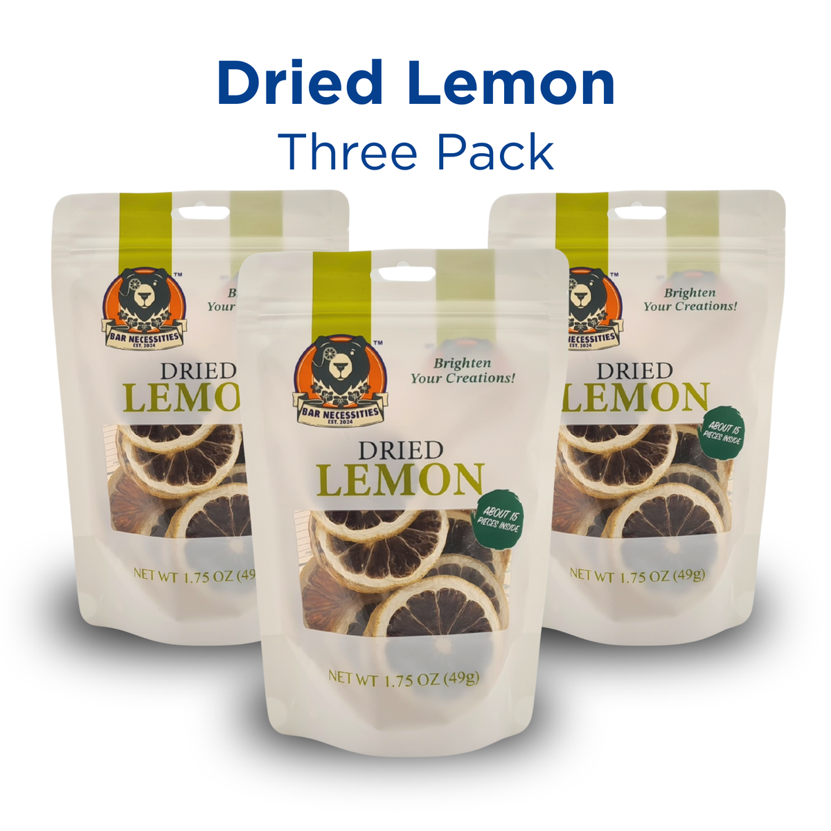 Dried Lemon Cocktail Garnish Slices (45+ Pieces)
