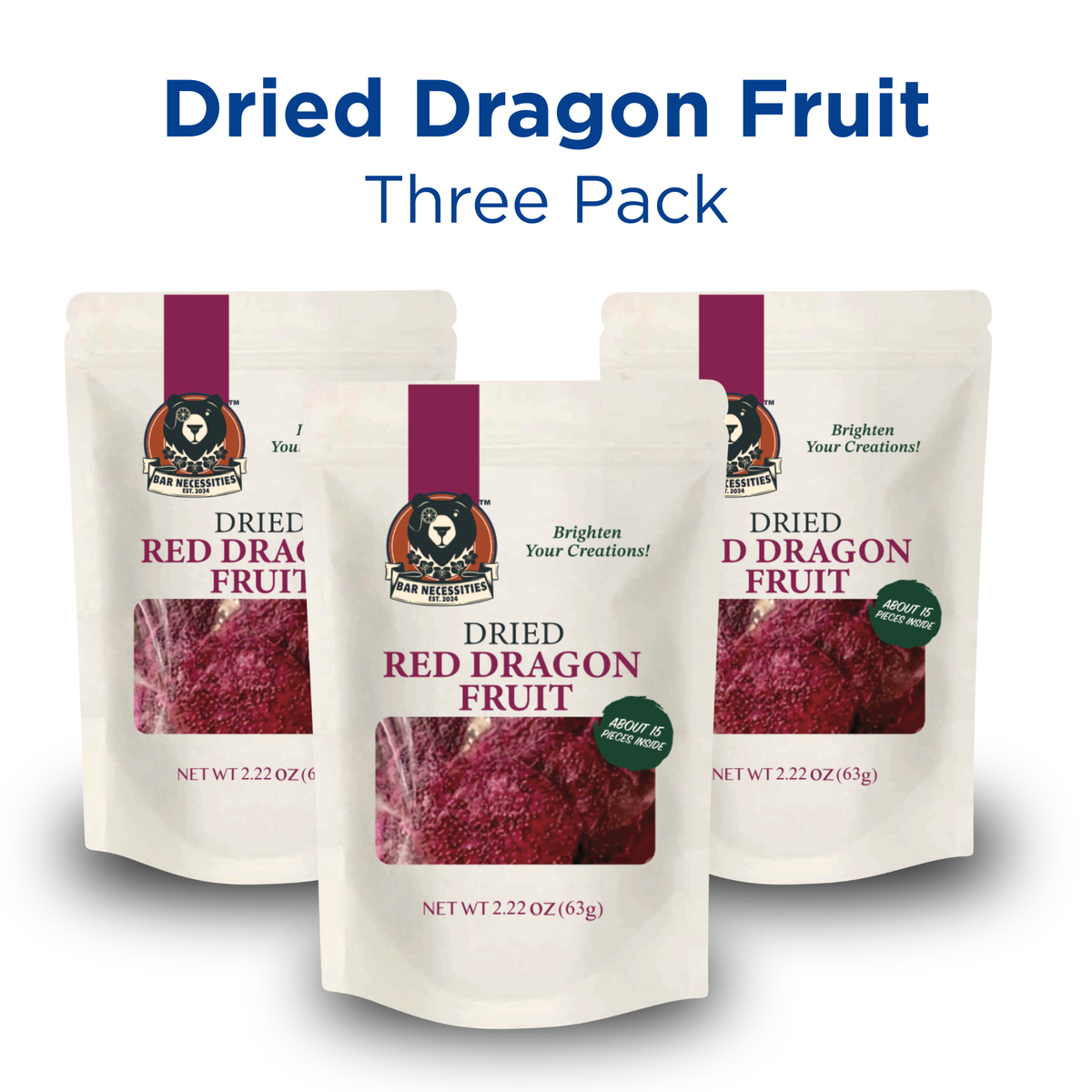 Dried Dragon Fruit Cocktail Garnish Slices (45+ Pieces)