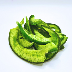 Sweetened dried pomelo strips from Bar Necessities – chewy green citrus slices with bold flavor, perfect for cocktails, mixology garnish kits, snack packs, and tropical fruit lovers