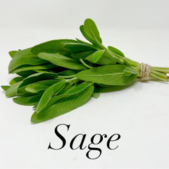 Fresh sage leaves in 4 oz portion for cocktails, sauces, and gourmet cooking