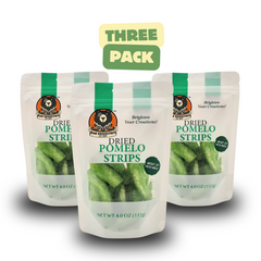 Dried pomelo strips 3-pack with 60+ thick-cut citrus slices for cocktails and desserts