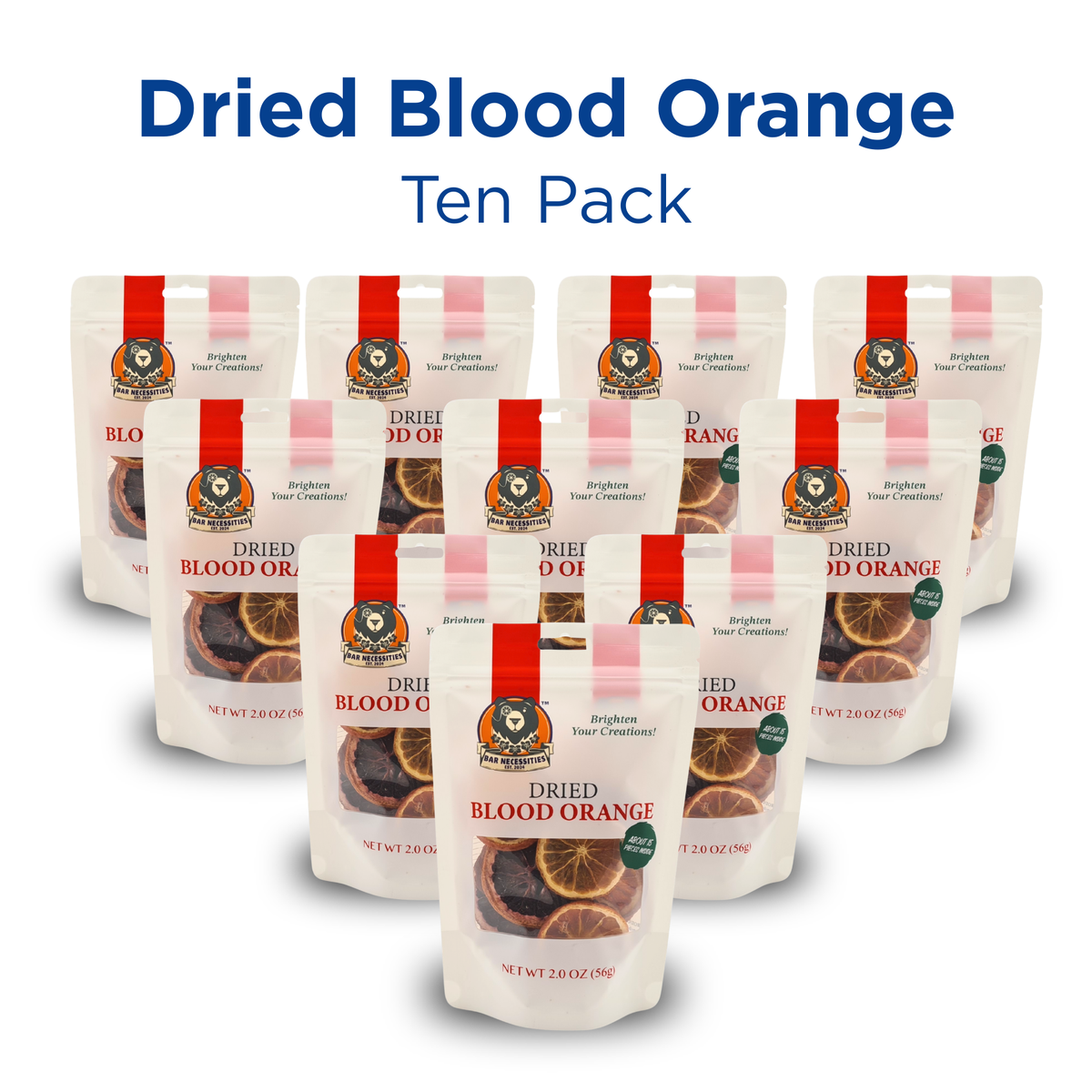 Dried Blood Orange Cocktail Garnish Slices – Classic Citrus (15+ Pieces)