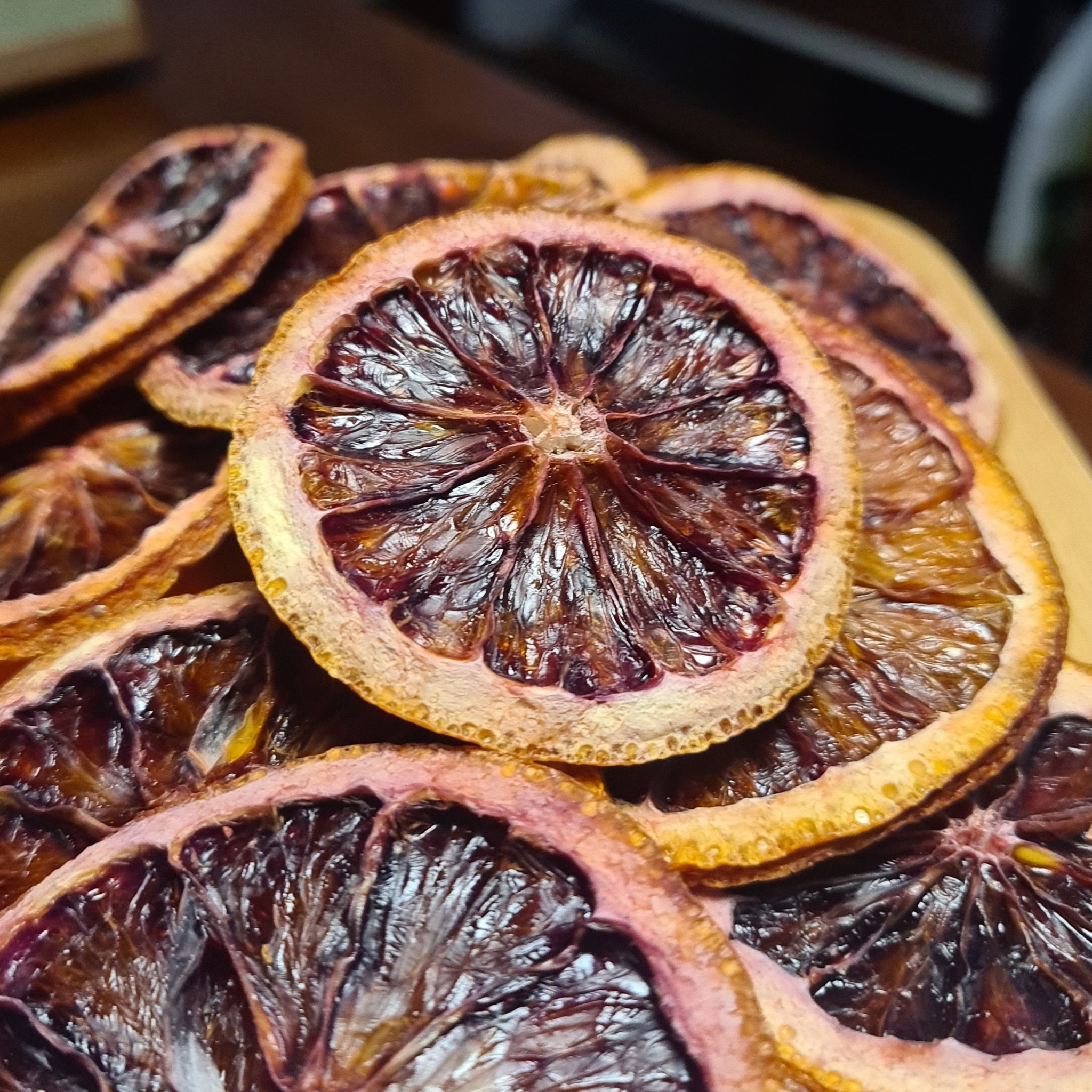 Naturally dried blood orange fruit slices in 3-pack bundle for bar and kitchen use