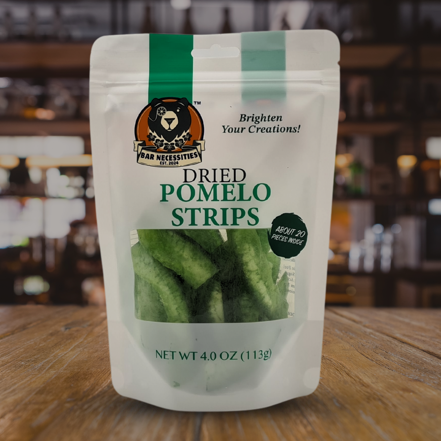 Naturally zesty pomelo strips with bold aroma for cheese pairings and dessert toppings
