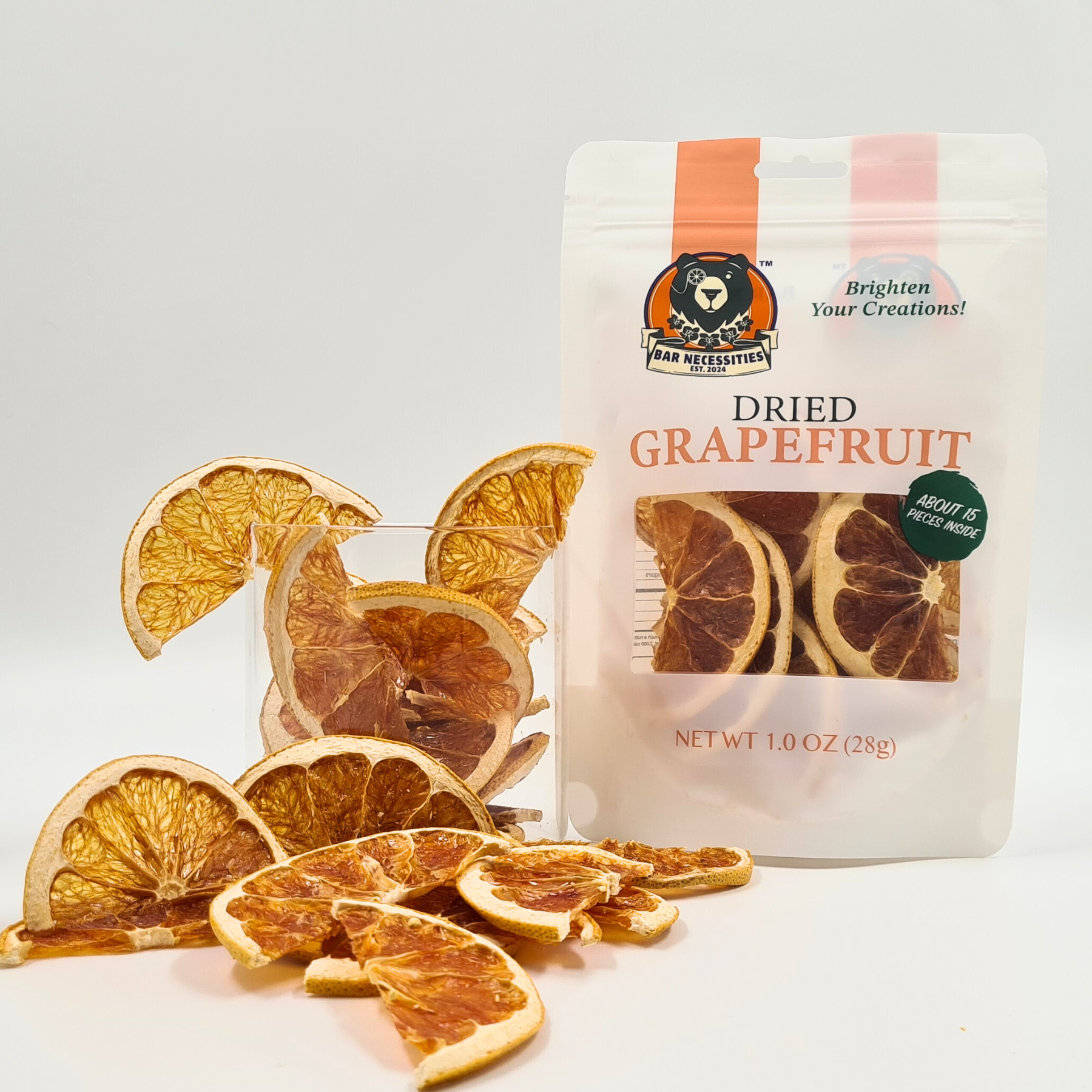 Premium dried pink grapefruit for bartenders, chefs, and creatives