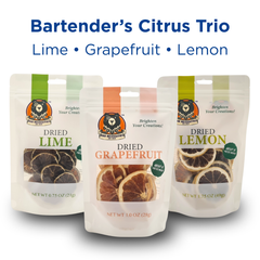 Bartender’s Citrus Trio – Dried Lime, Grapefruit & Lemon Cocktail Garnishes (45+ Slices)