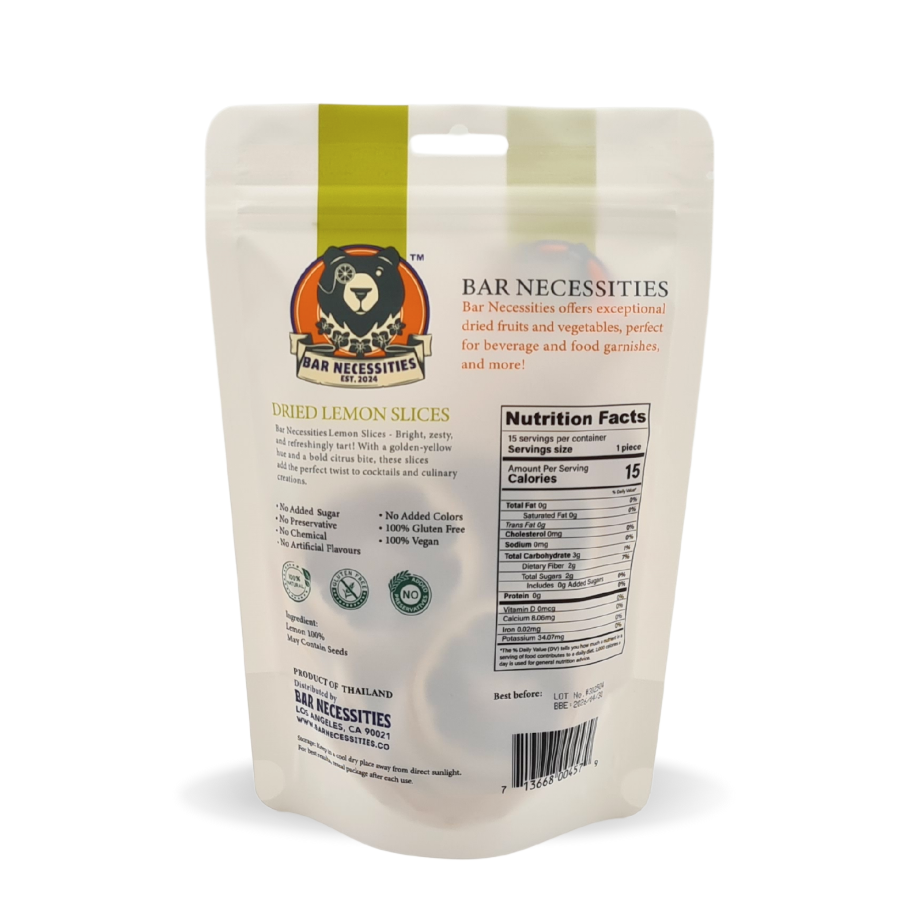 Dried lemon wheels with no added sugar or preservatives