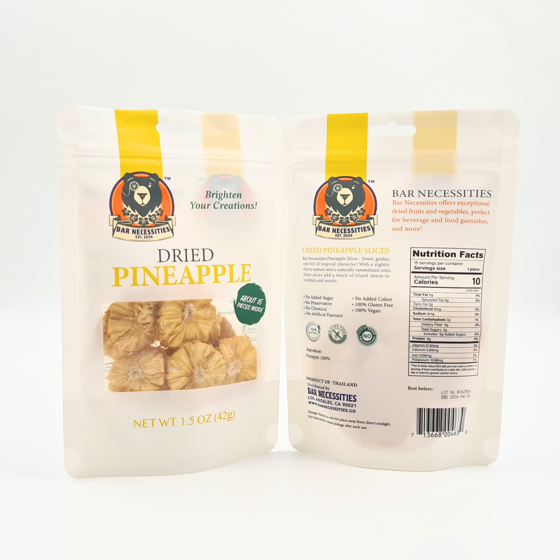 Chewy, sweet baby pineapple rounds for tiki drinks, cakes, and creative food styling