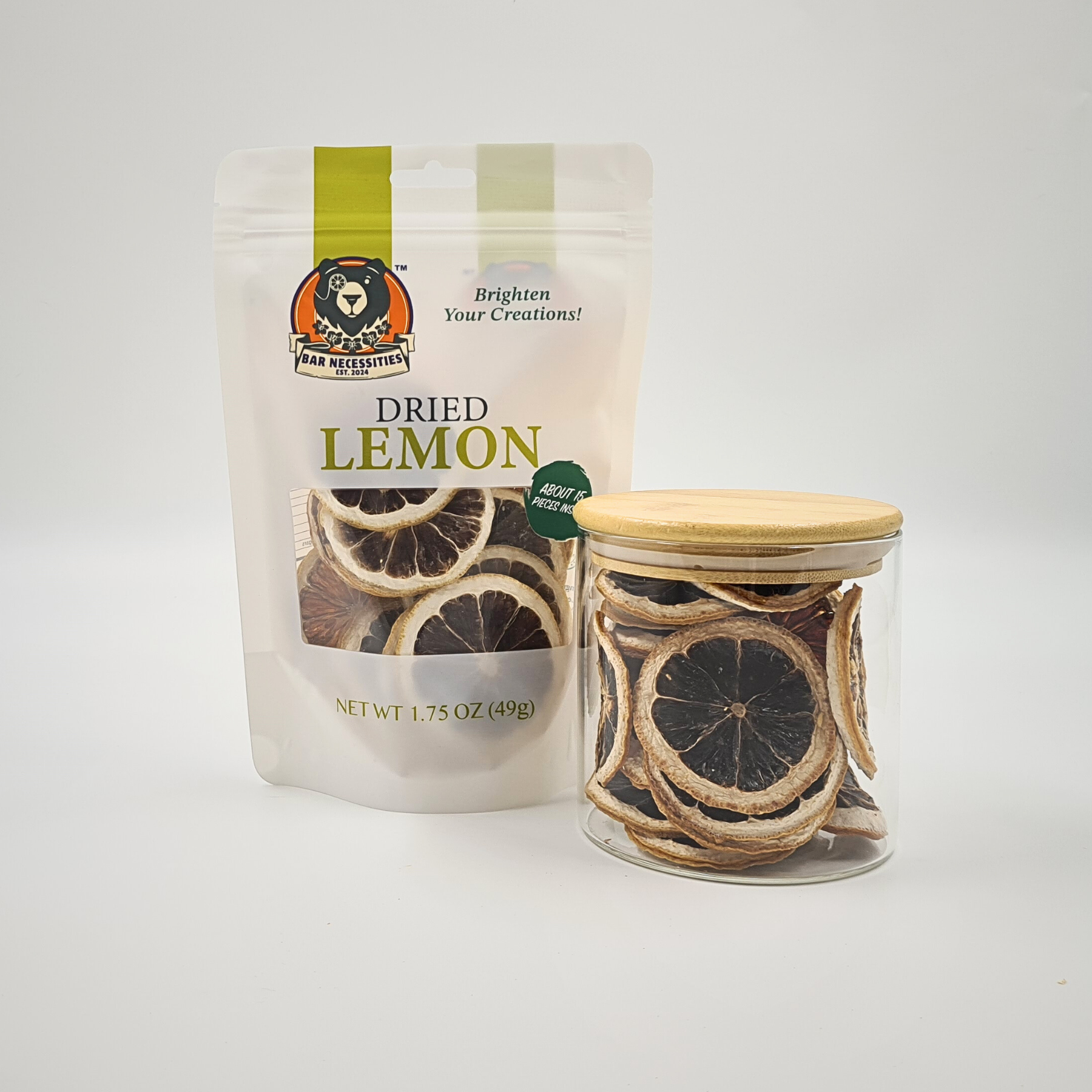 Natural dried lemon slices for cake decorating and home décor