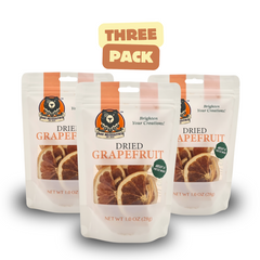 Dried grapefruit slices 3-pack for cocktail garnishes and food styling