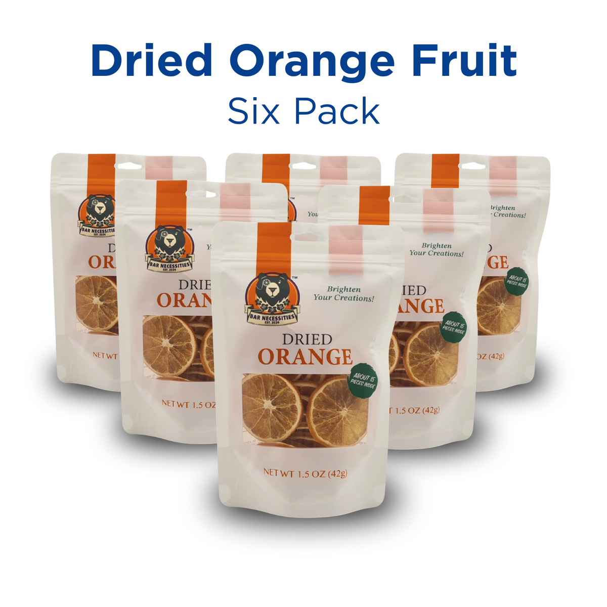 Dried Orange Cocktail Garnish Slices – Classic Citrus (15+ Pieces)