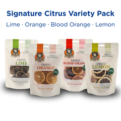 Signature Citrus Variety Pack – Dried Lime, Orange, Blood Orange & Lemon Cocktail Garnishes (60+ Slices)