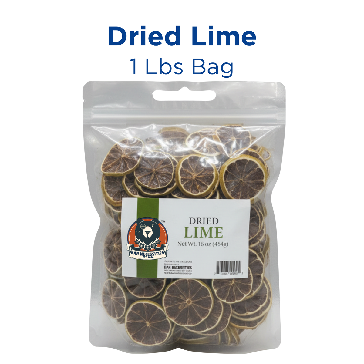 Dried Lime Cocktail Garnish Slices – 1 lb Bulk Bag