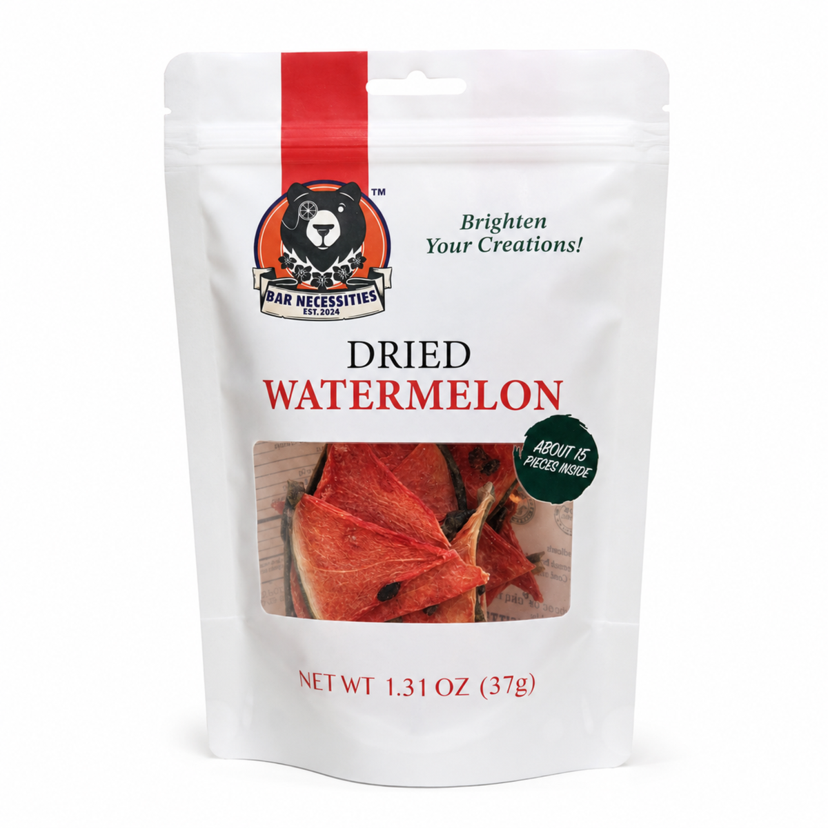 Dried Watermelon Cocktail Garnish Slices – Sweet Summer Red (15+ Pieces)