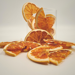 Half-slice dried grapefruit wheels with zesty flavor and pink citrus color