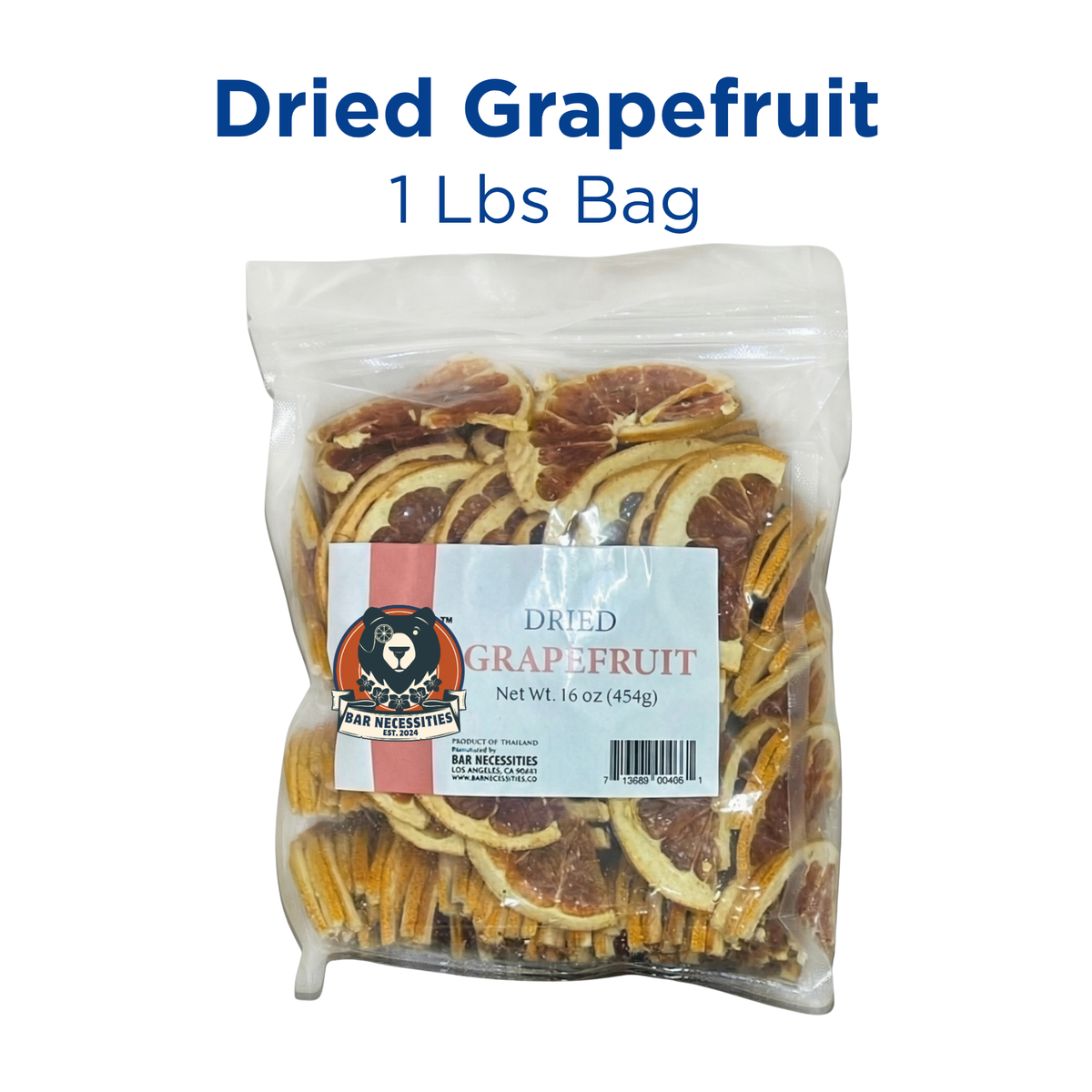 Dried Grapefruit Cocktail Garnish Slices – 1 lb Bulk Bag