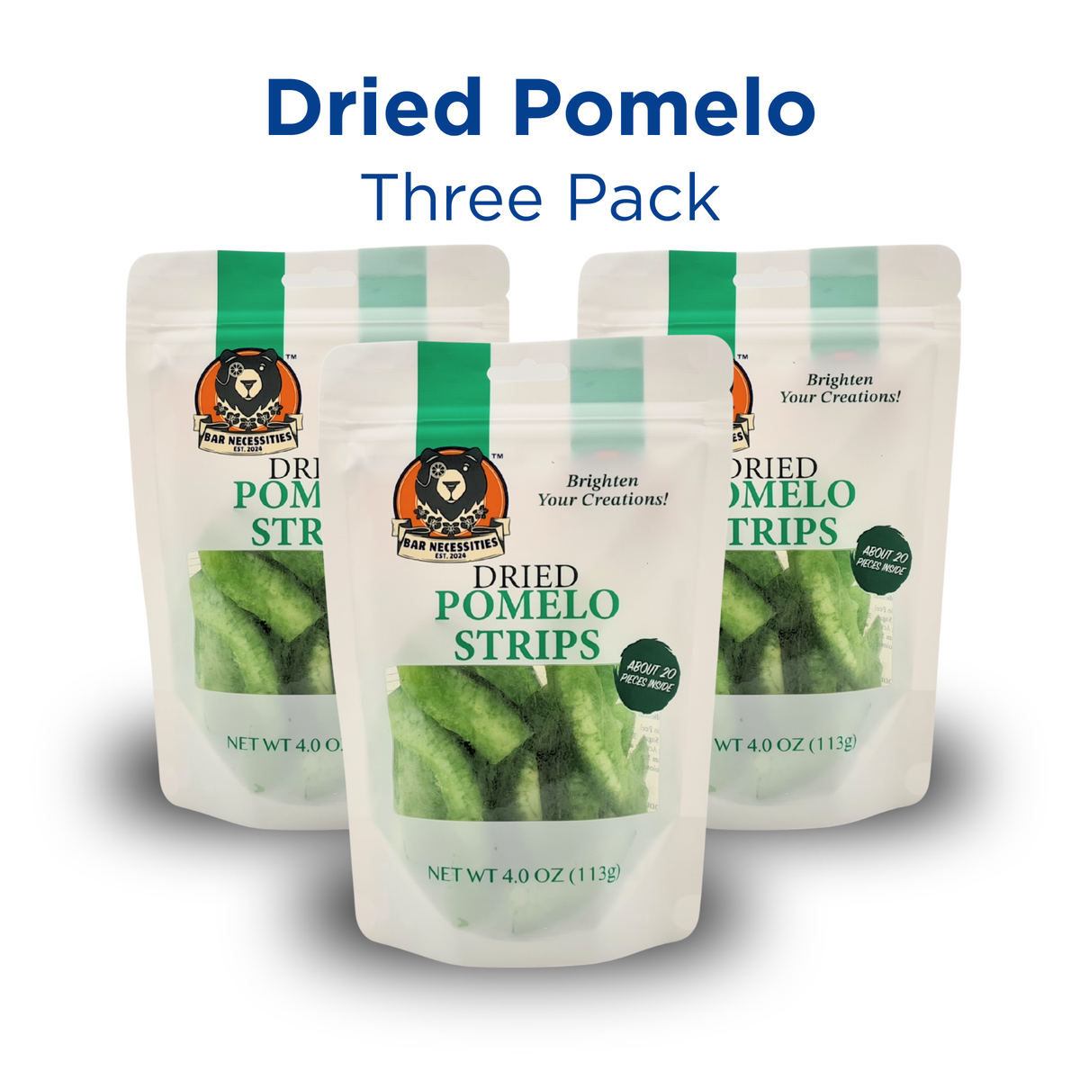 Dried Pomelo Cocktail Garnish Strips (60+ Pieces)