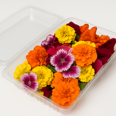 Organic edible flower mix for cocktails, cakes, and elegant meal plating